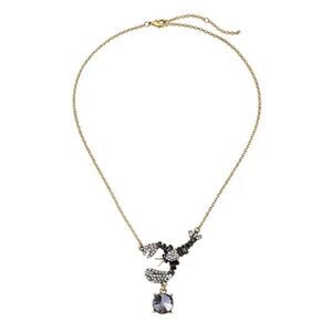 Scorpion Pave Crystal Vintage Gold Pendant Statement Necklace